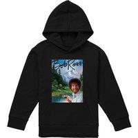 Bob Ross Mountain Painter Youth Kidss Pull-Over Hoodie, Black | Size: 5-6 Years