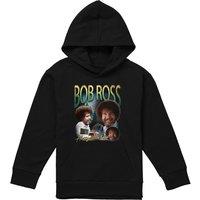 Bob Ross Homage Youth Kidss Pull-Over Hoodie, Black | Size: 7-8 Years