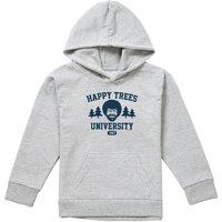 Bob Ross Happy Trees University Youth Kidss Pull-Over Hoodie, Athletic Heather in Grey | Size: 5-6 Years