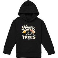 Bob Ross Happy Little Trees Youth Kidss Pull-Over Hoodie, Black | Size: 9-11 Years