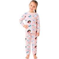 Gabby's Dollhouse Girl's Long Sleeve Fleece Pyjamas in Pink | Size: 4-5 Years