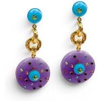 Michael Nash Jewelery Women's Isabella Turquoise & Amethyst Resin Pierced Drop Earrings