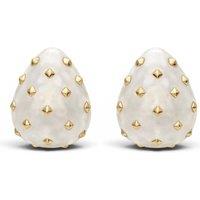 Michael Nash Jewelery Women's Maristella Mother Of Pearl Studded Resin Pierced Hoop Earrings