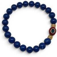 Michael Nash Jewelery Women's Caroline Lapis Resin Necklace With Topaz Faceted Stone Clasp
