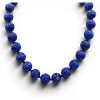 Michael Nash Jewelery Women's Vicenza Sapphire Carved Sixteen Inch Melon Bead Necklace