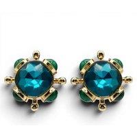 Michael Nash Jewelery Women's Monica Teal & Green Agate Sputnik Earrings
