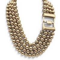 Michael Nash Jewelery Women's Irena Four Strand Worn Gold Bead Nesting Necklace