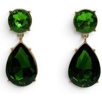 Michael Nash Jewelery Women's Marina Emerald Pear Shape Clip On Drops