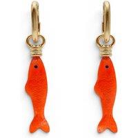 Michael Nash Jewelery Women's Fish Orange Resin Drop Earrings