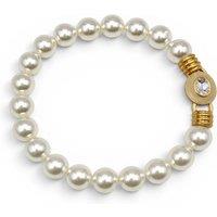 Michael Nash Jewelery Women's Caroline Pearl Resin Necklace With Crystal Faceted Stone Clasp