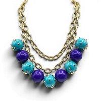 Michael Nash Jewelery Women's Valentina Studded Turquoise & Purple Studded Ball Necklace