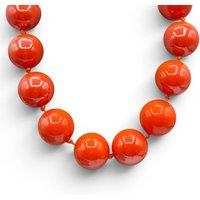 Michael Nash Jewelery Women's Lucy Gumball Orange Coated Resin Knotted Necklace