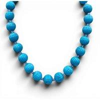 Michael Nash Jewelery Women's Vicenza Turquoise Carved Sixteen Inch Melon Bead Necklace