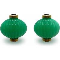 Michael Nash Jewelery Women's Luisa Carved Jade & Black Onyx Resin Earrings