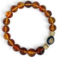 Michael Nash Jewelery Women's Caroline Tortoise Resin Necklace With Topaz Faceted Stone Clasp