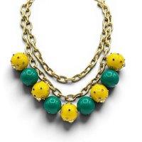 Michael Nash Jewelery Women's Valentina Studded Amber & Jade Studded Ball Necklace