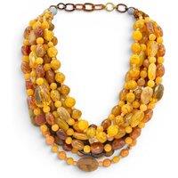 Michael Nash Jewelery Women's Otilia Multi Strand Shades Of Amber & Tortoise Resin Beads