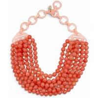 Michael Nash Jewelery Women's Juliette Multi Strand Coral Resin Necklace