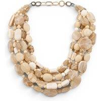 Michael Nash Jewelery Women's Otilia Multi Strand Shades Of Ivory Resin Beads