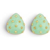 Michael Nash Jewelery Women's Maristella Jade Studded Resin Pierced Hoop Earrings