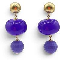 Michael Nash Jewelery Women's Analise Triple Purple Resin Drop Pierced Earrings