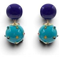 Michael Nash Jewelery Women's Valentina Purple & Turquoise Resin Studded Pierced Earrings