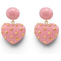 Michael Nash Jewelery Women's Lavinia Rose Resin Studded Heart Drop Earrings