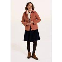 Brakeburn Women's Rose Bloucle Collared Coat in Pink | Size: 20