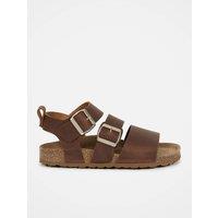 Celtic & Co Women's An elegant triple strap sandal in Dark Brown | Size: 4