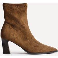 Linzi Women's Blaze Tan Faux Suede Sock Ankle Boot | Size: 6-Standard Fit