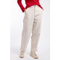 Weird Fish Women's Beryl Barrell Jeans in Cream | Size: 12