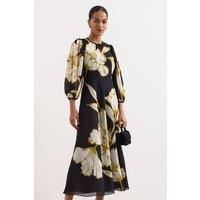 Phase Eight Women's Petite Eve Midi Dress in Black | Size: 14