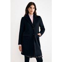 Phase Eight Women's Lydia Long Sleeve Wool Coat in Midnight | Size: 12
