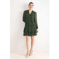 Phase Eight Women's Alma Printed Swing Dress in Dark Olive | Size: 12