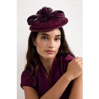 Phase Eight Women's Flower Detail Disc Fascinator in Aubergine