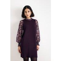 Phase Eight Women's Giselle Knit Dress in Aubergine | Size: 18