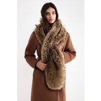 Phase Eight Women's Faux Fur Scarf in Camel