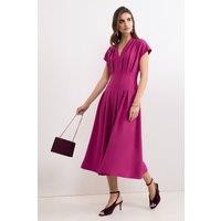 Phase Eight Women's Hanna Pleated Dress in Fuchsia | Size: 10