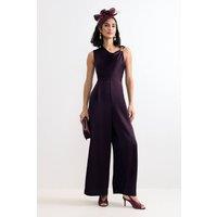 Phase Eight Women's Petite Avril Wide-Leg Jumpsuit in Wine | Size: 14