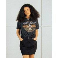 Supacult Women's Weezer Graphic Music T-Shirt in Black | Size: 2XL