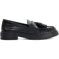 Dune London Women's 'Grids' Leather Loafers in Black | Size: 7