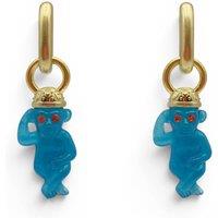 Michael Nash Jewelery Women's Monkey Cerulean Blue Resin Drop Earrings