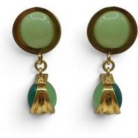 Michael Nash Jewelery Women's Agatha Light Jade & Dark Jade Resin Two Tone Drop Earrings