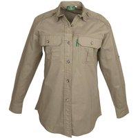 TAG Safari Women's Trail Shirt for Women - L/Sleeve in Khaki | Size: Large