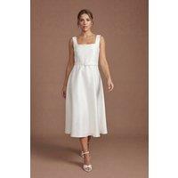 Coast Women's Petite Printed Organza Bardot Midi Dress in Ivory | Size: 10