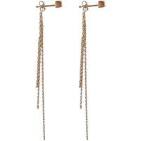 Herself Collections Women's 14K Gold Cube Drop Earrings