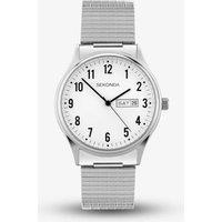 Sekonda Women's Easy Reader Silver Expandable Watch 30122 in White