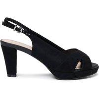 Paradox London Women's Niara' Wide Fit High Platform Heeled Sandals in Black | Size: 5E