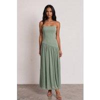 TFNC London Women's Betsy Sage Maxi Dress in Green | Size: 8