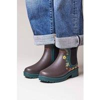 Moshulu Women's 'Tide' Cosy Lined Short Wellies in Brown | Size: 7